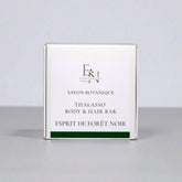 Esprit de Forêt Noir Thalasso Body & Hair Bar in weißer Verpackung, natürliche Waldseife mit Edeltanne und Rosmarin