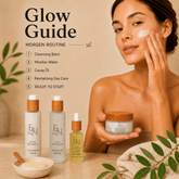 sprit Naturel Glow Guide Morgenroutine mit Cleansing Balm, Micellar Water, Cacay Elixir und Revitalizing Day Care für strahlend gepflegte Haut